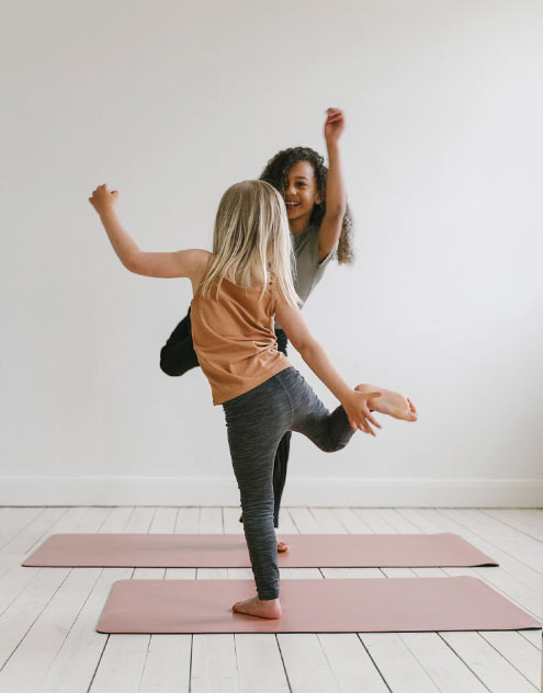 Barnmattor för yoga