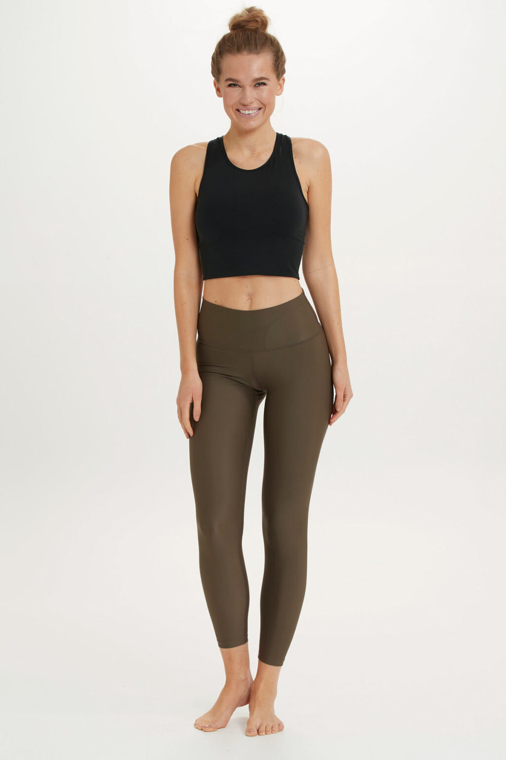 Athlecia Cadidell High Shine Leggings, Olive - Bild 3