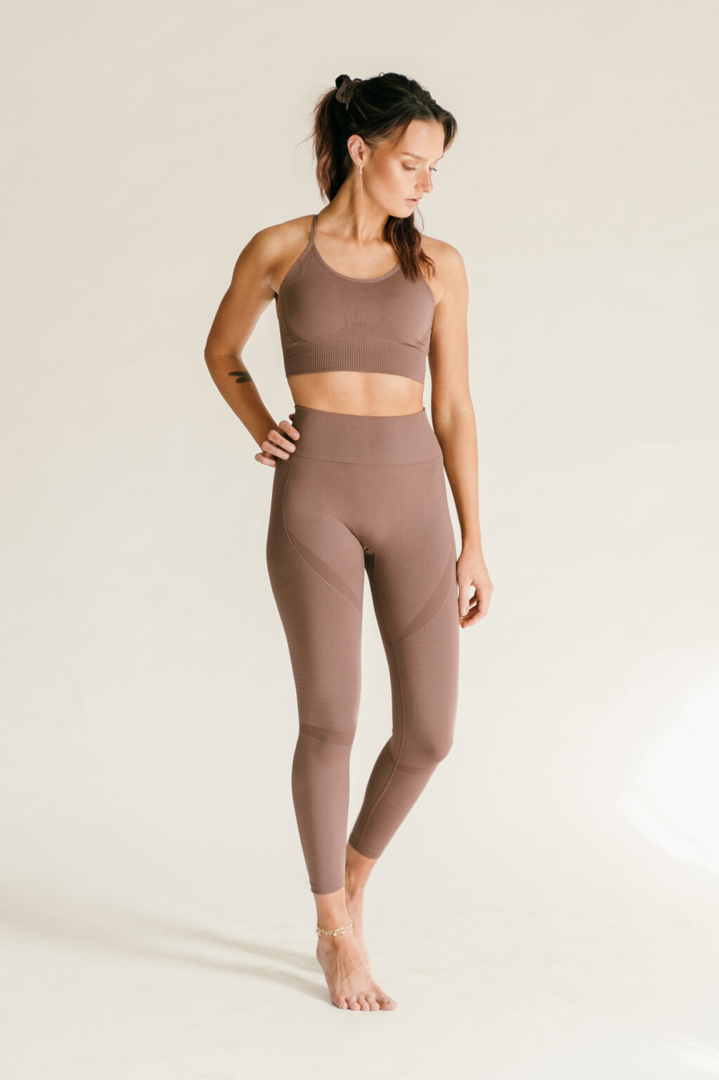 Athlecia Nagar Seamless High Waist Leggings, Burnt Rose