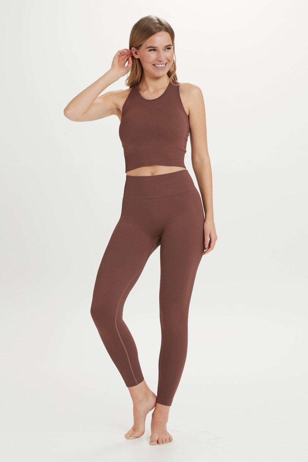 Athlecia Flow Seamless Tights, Burnt Rose
