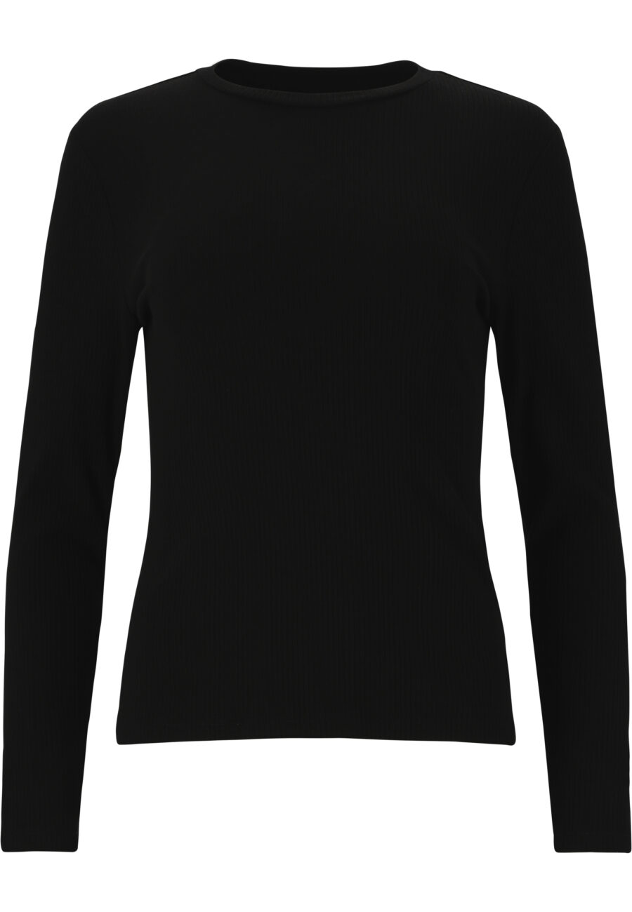 Athlecia Lankae Long Sleeved Rib Stop Pattern T-Shirt, Black - Bild 2