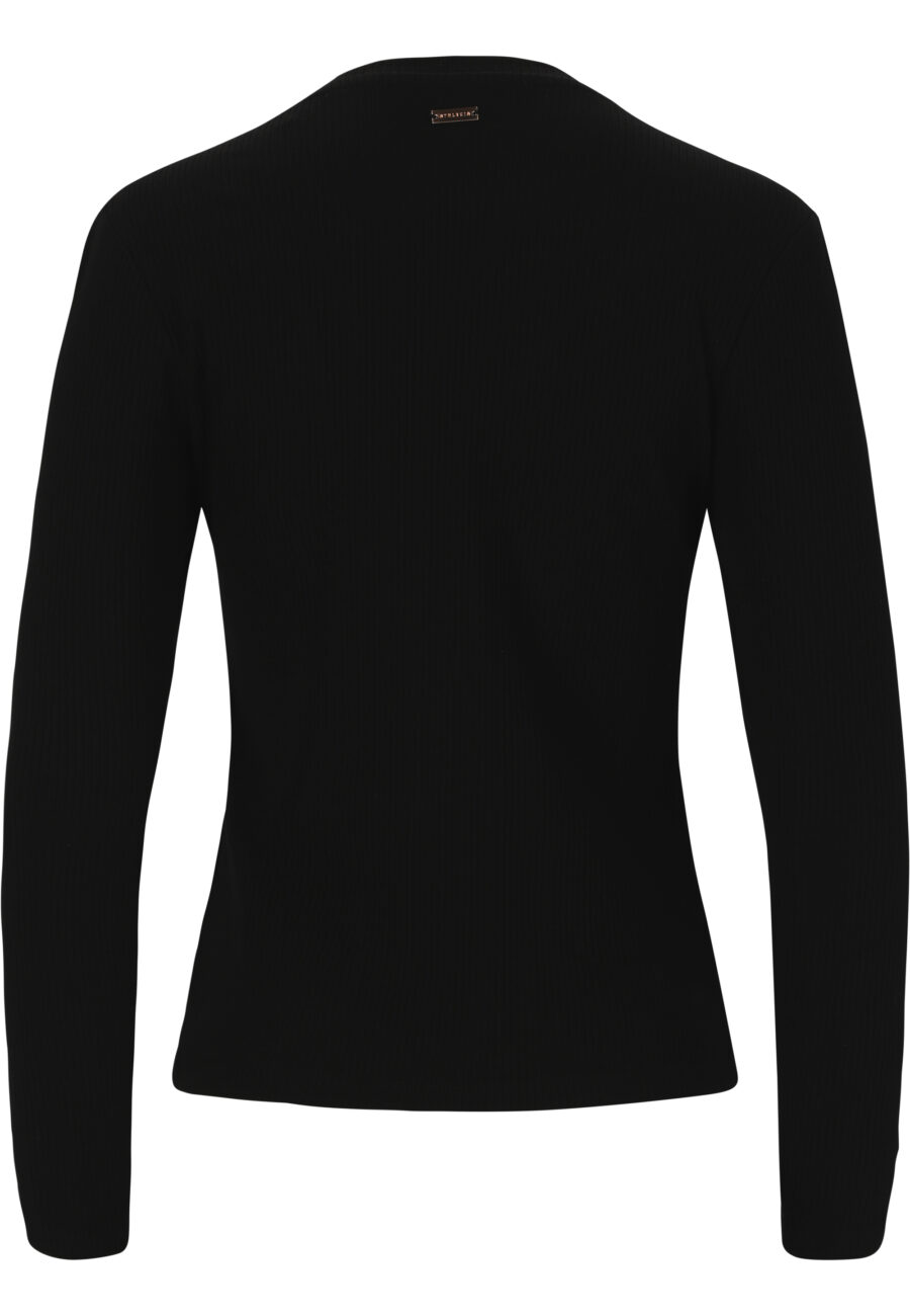 Athlecia Lankae Long Sleeved Rib Stop Pattern T-Shirt, Black - Bild 3
