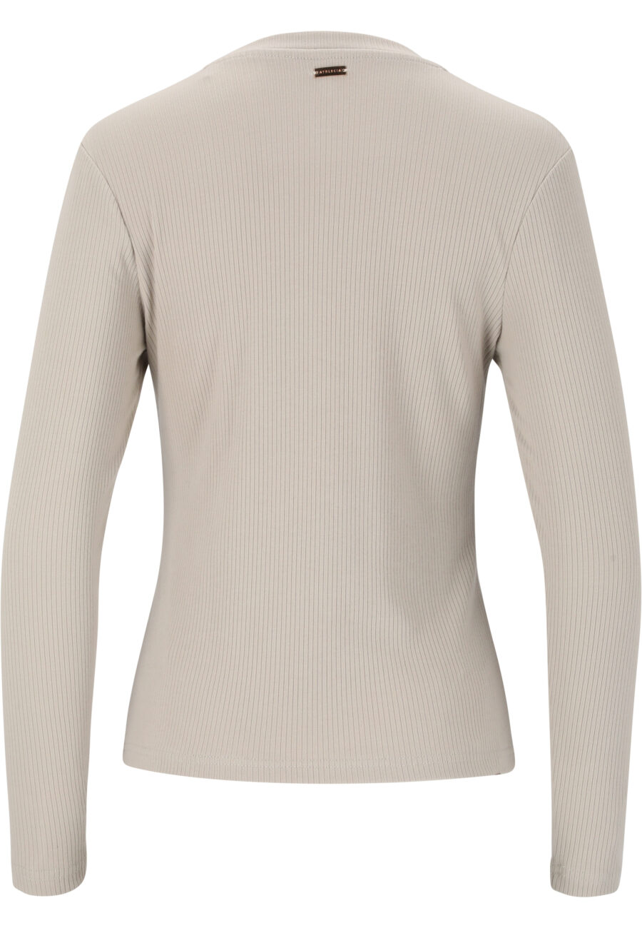 Athlecia Lankae Long Sleeved Rib Stop Pattern T-Shirt, Dove - Bild 3