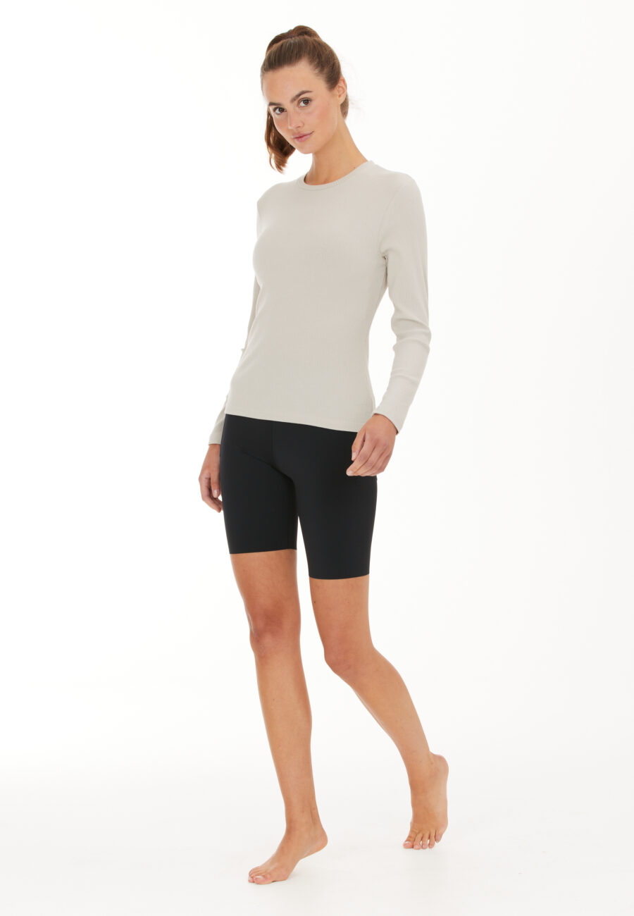 Athlecia Lankae Long Sleeved Rib Stop Pattern T-Shirt, Dove - Bild 7