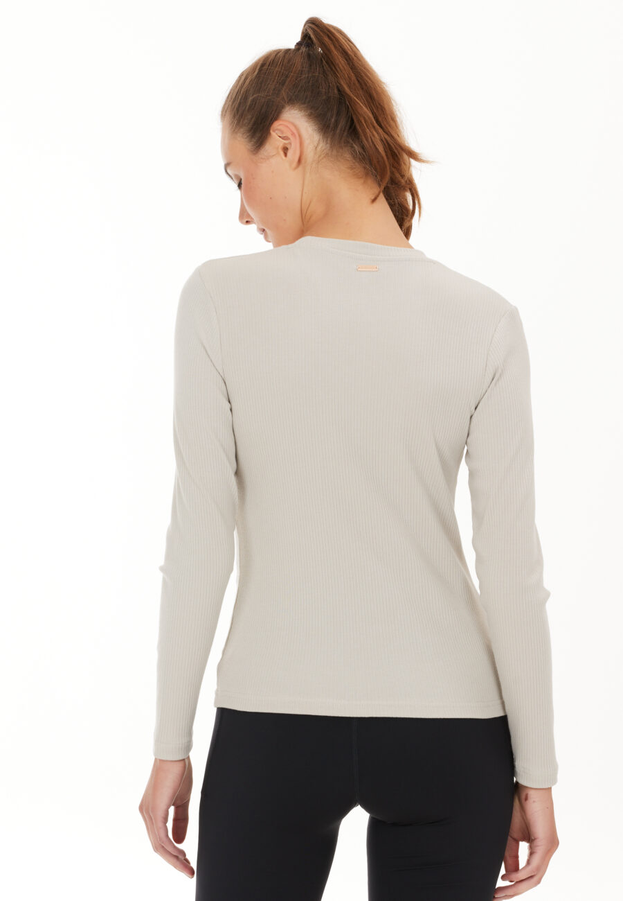 Athlecia Lankae Long Sleeved Rib Stop Pattern T-Shirt, Dove - Bild 9