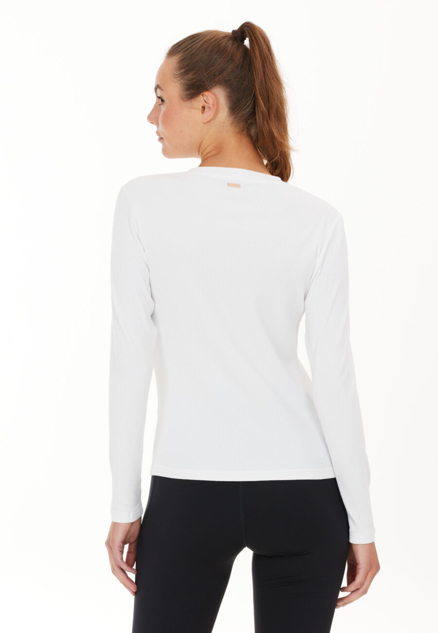 Athlecia Lankae Long Sleeved Rib Stop Pattern T-Shirt, White - Bild 9
