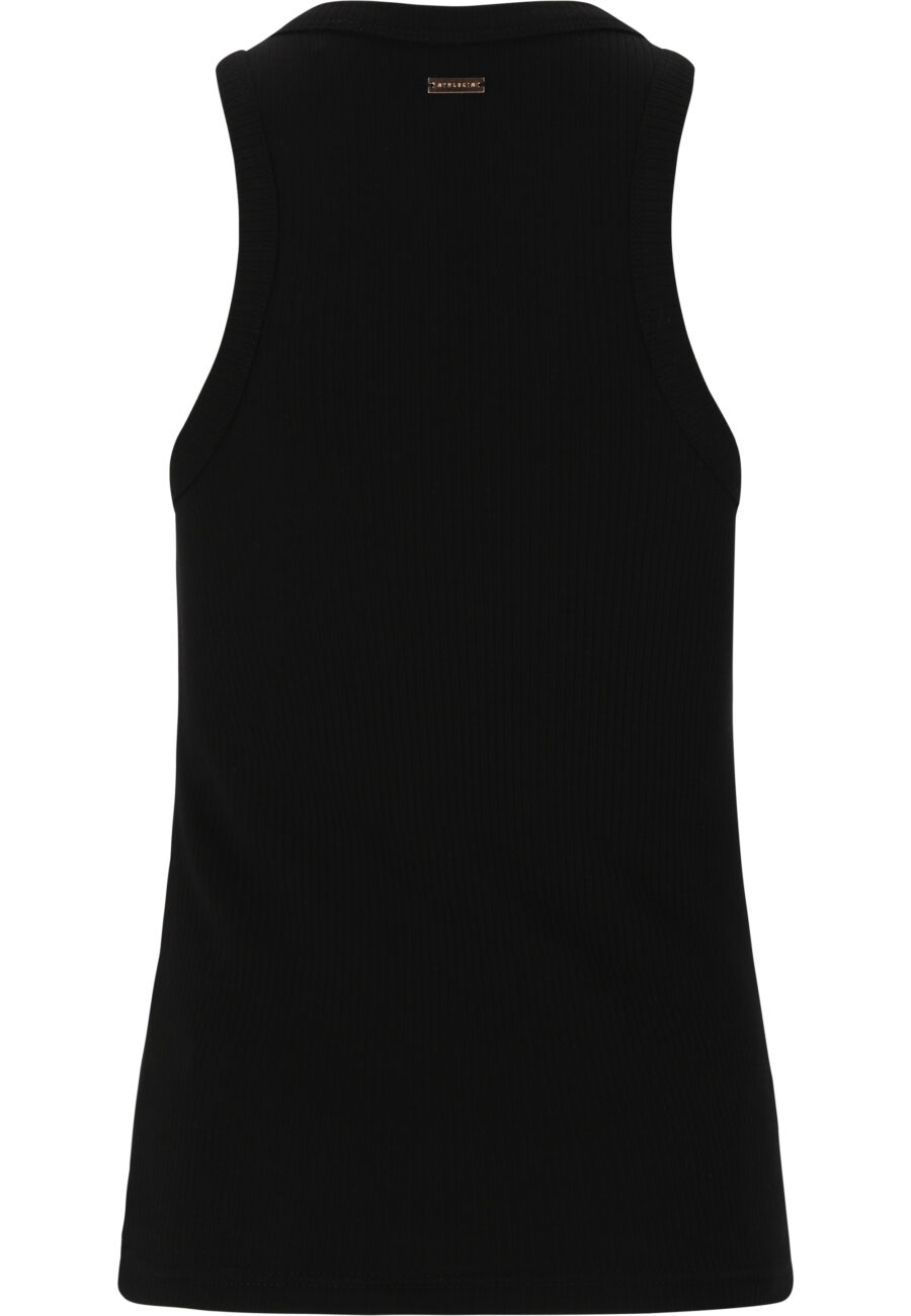 Athlecia Lankae Tank Top Rib Stop Pattern, Black - Bild 3
