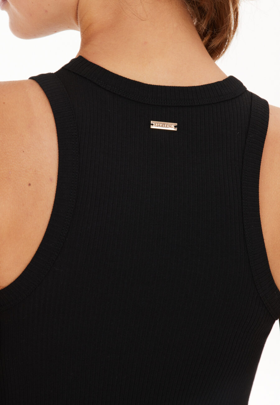 Athlecia Lankae Tank Top Rib Stop Pattern, Black - Bild 6