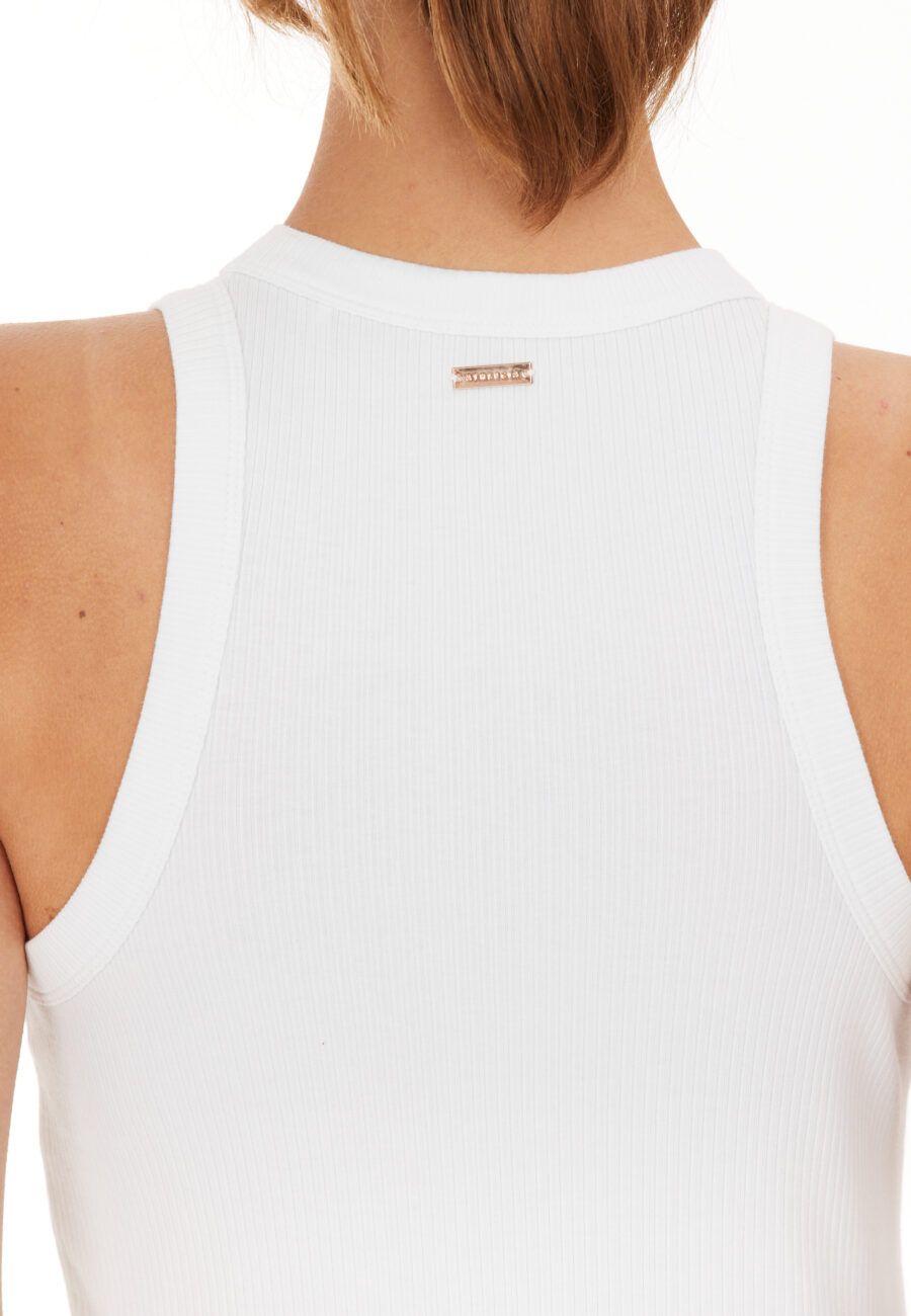 Athlecia Lankae Tank Top Rib Stop Pattern, White - Bild 6