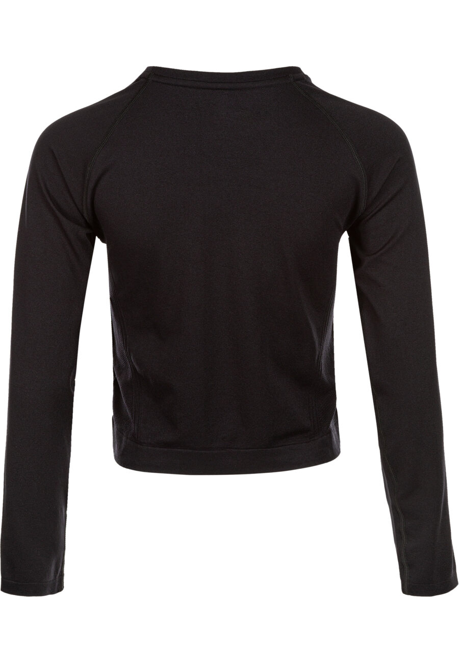 Athlecia Celita Crop Top Long Sleeves, Black - Bild 6