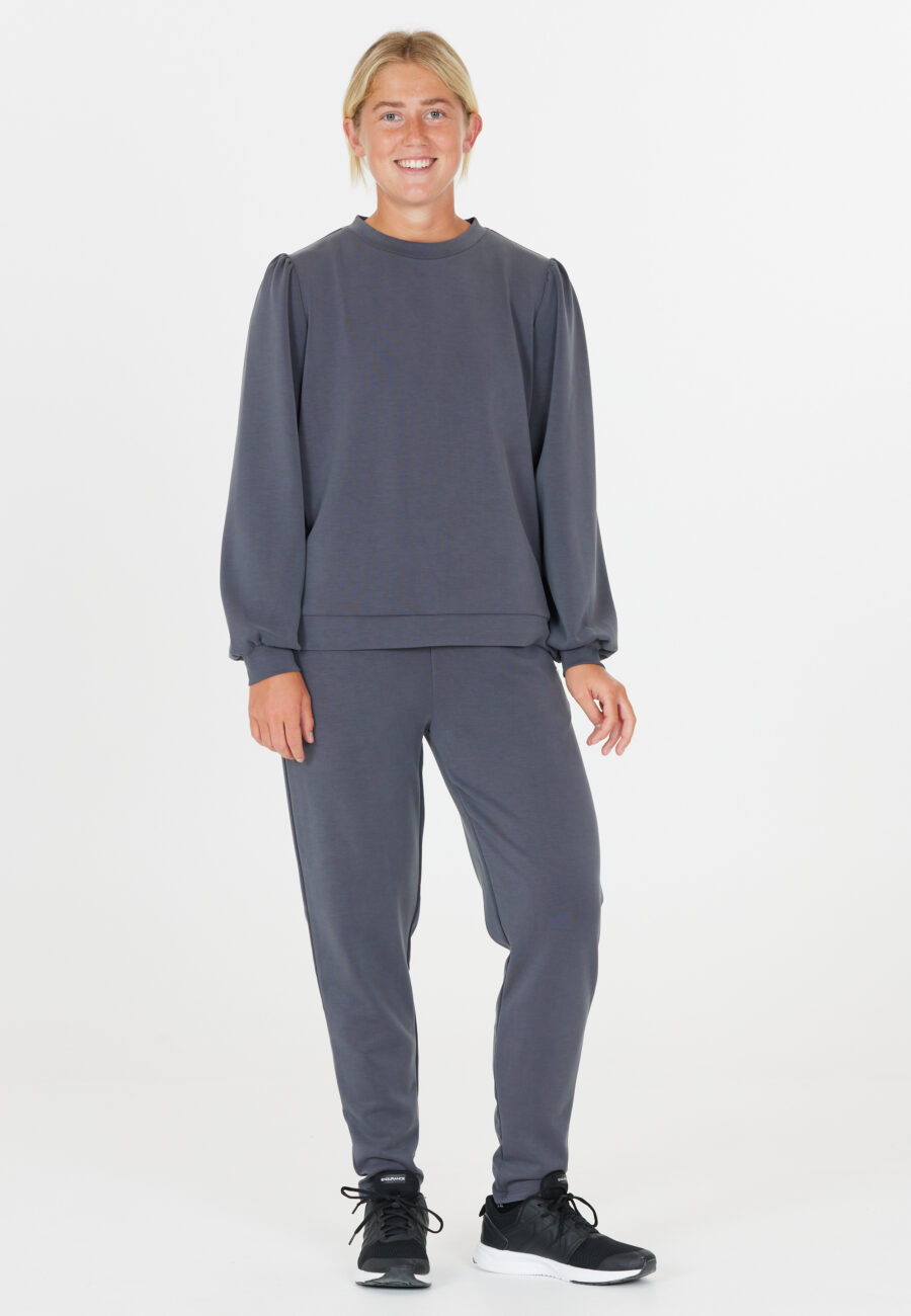Athlecia Jillnana Balloon Sleeve Sweat, Blackened Pearl - Bild 2