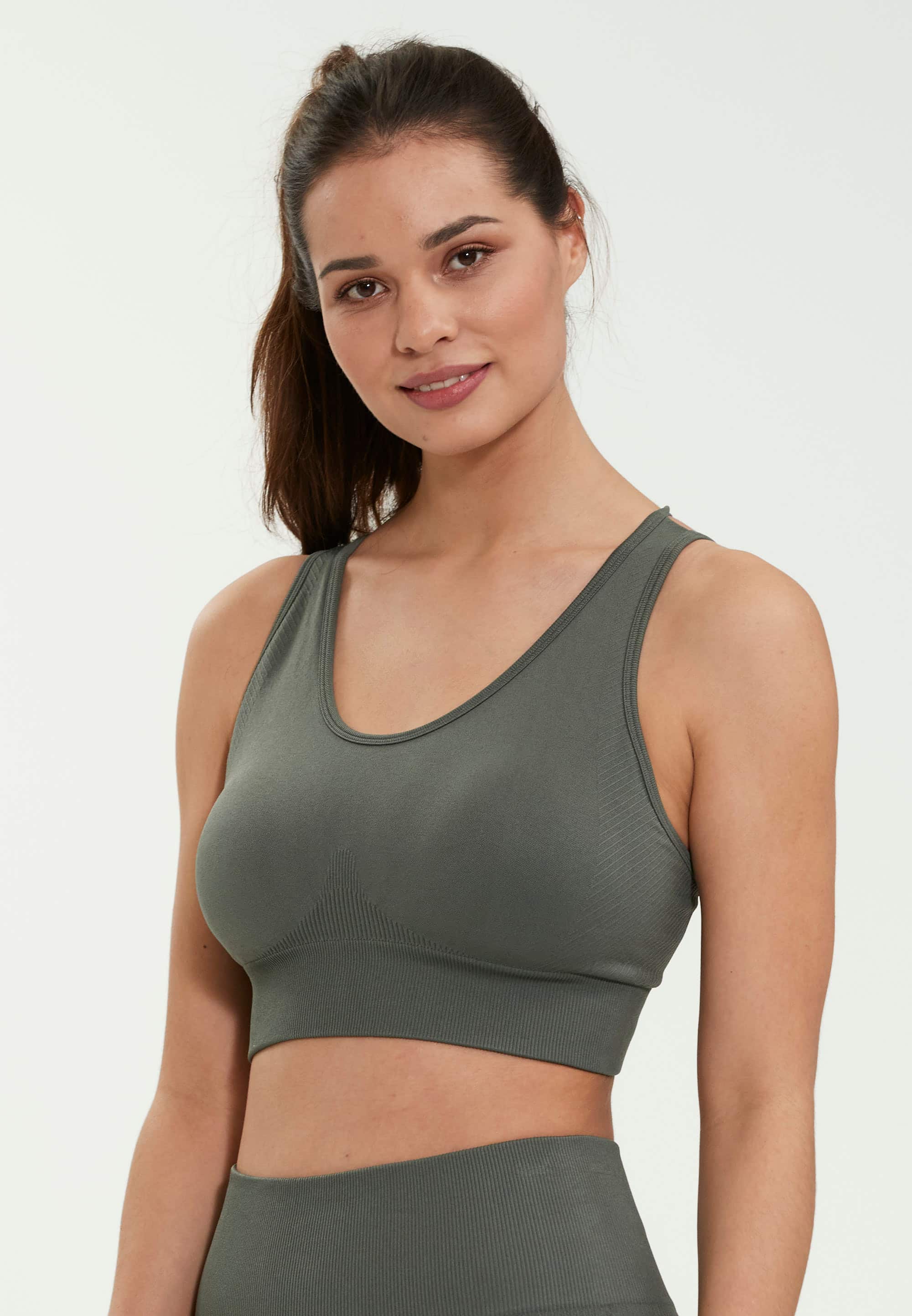 Athlecia Balance Seamless Bra, Dessert Green