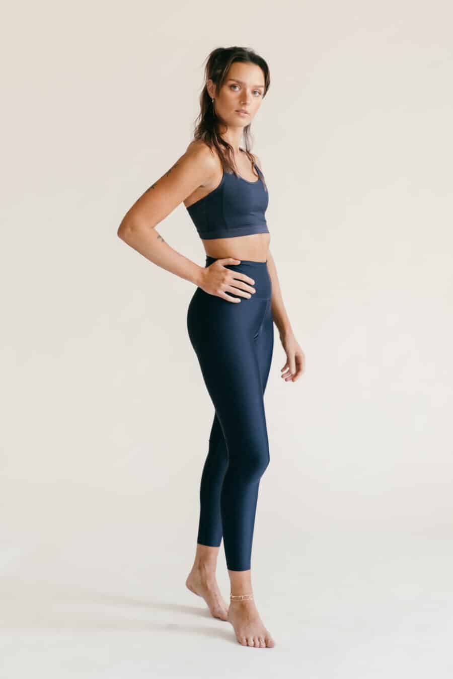 Athlecia Cadidell High Shine Leggings, Dark Sapphire