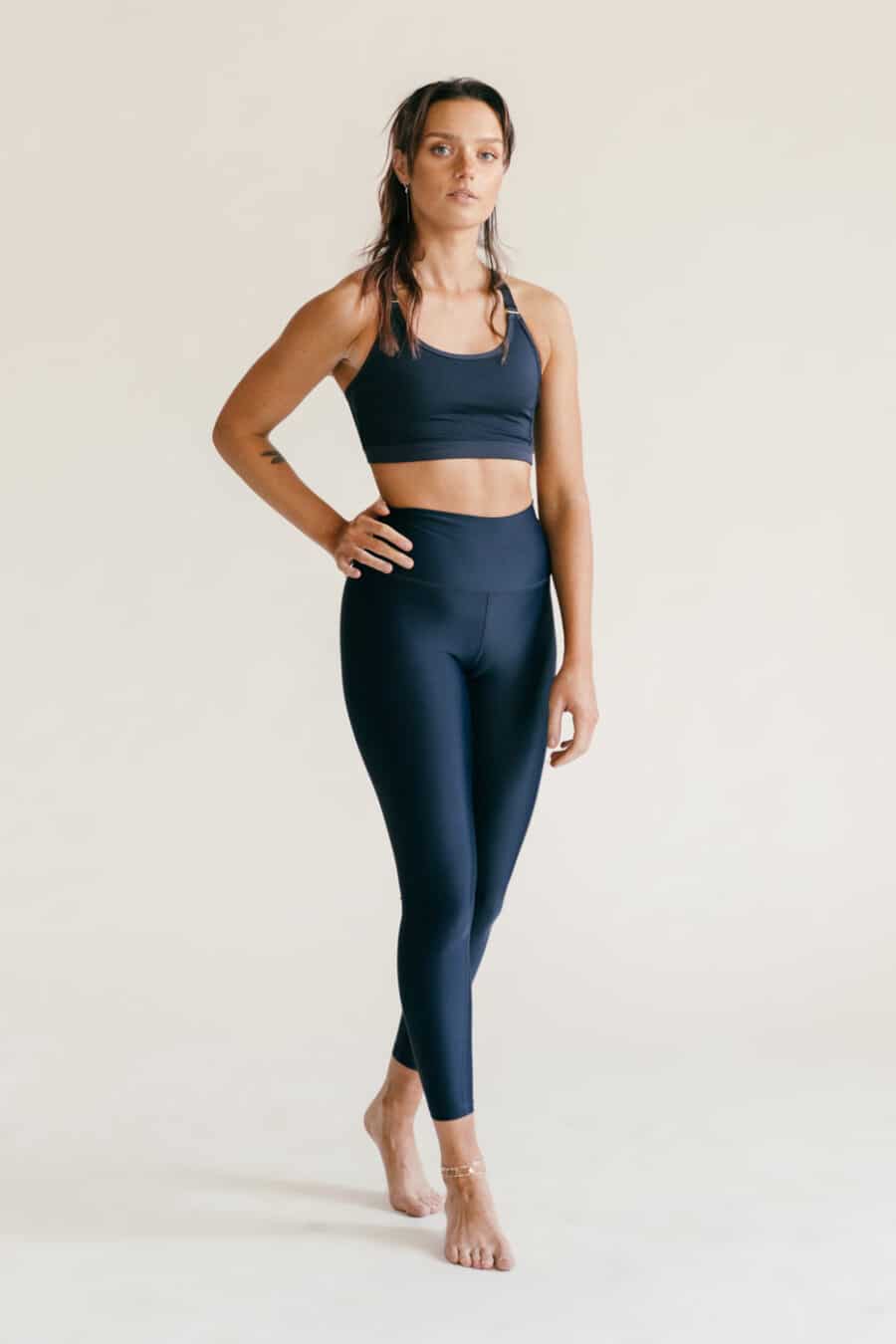 Athlecia Cadidell High Shine Leggings, Dark Sapphire - Bild 4