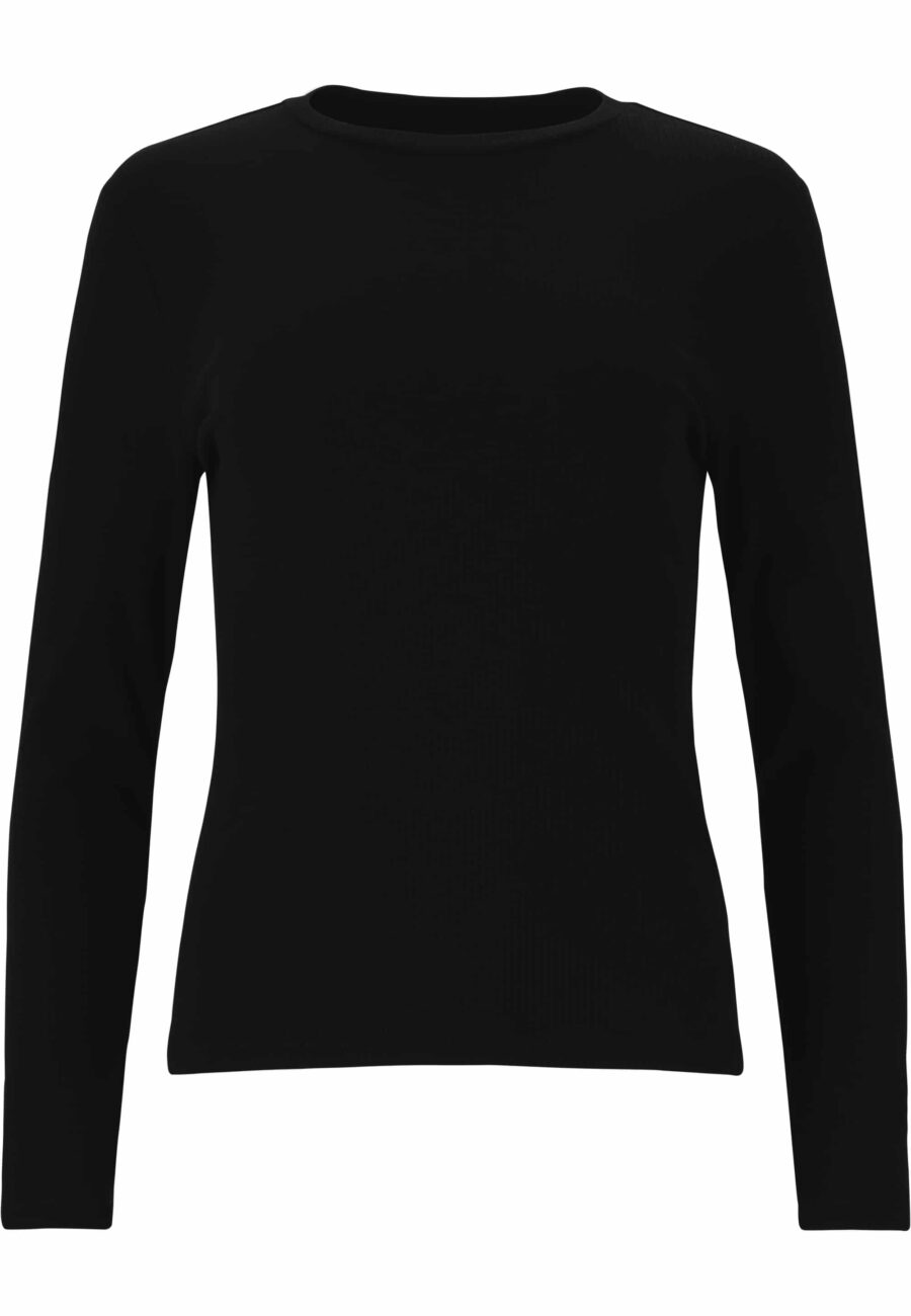 Athlecia Lankae Long Sleeved Rib Stop Pattern T-Shirt, Black - Bild 2