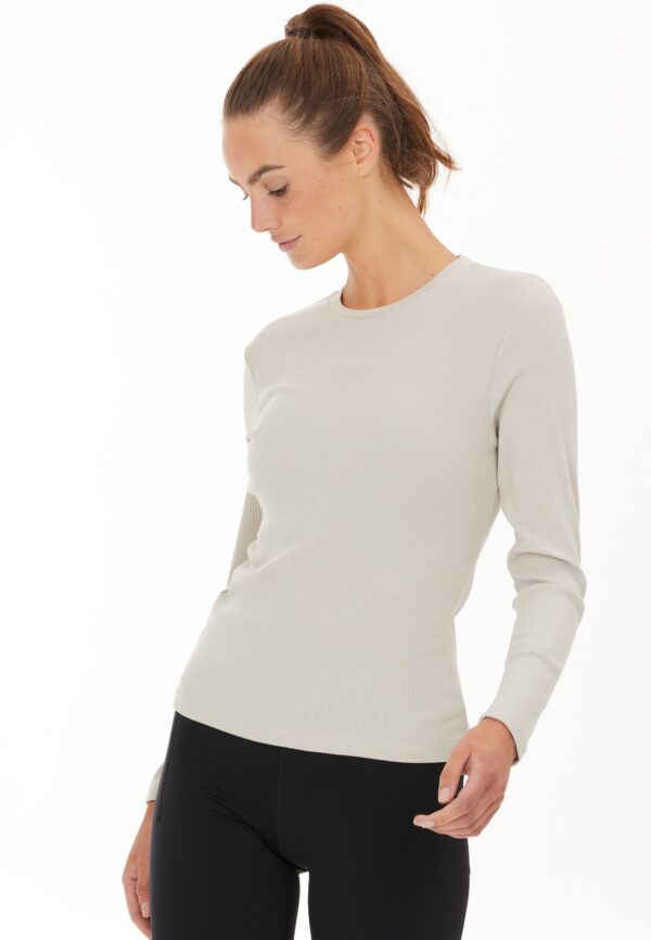 Athlecia Lankae Long Sleeved Rib Stop Pattern T-Shirt, Dove