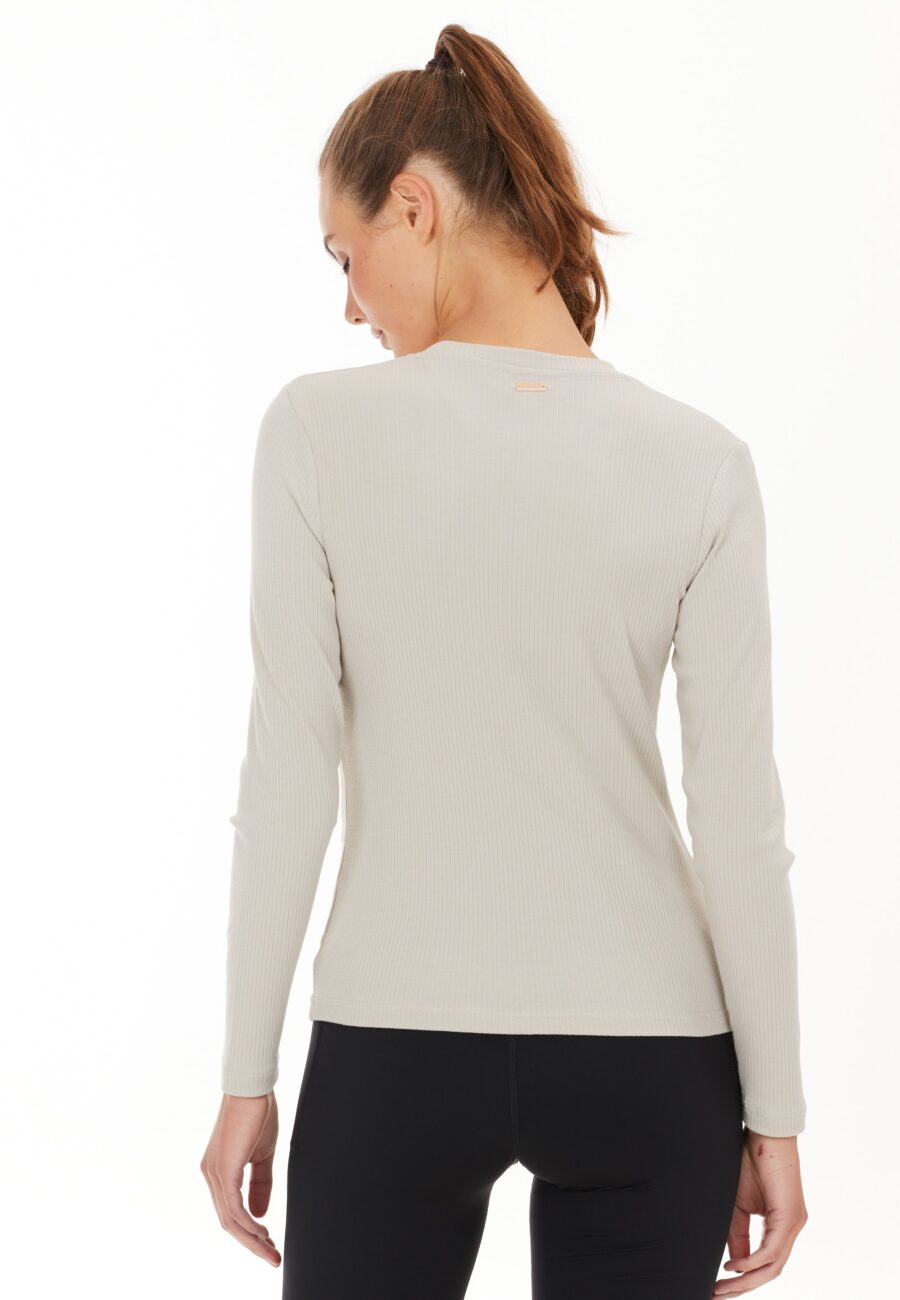 Athlecia Lankae Long Sleeved Rib Stop Pattern T-Shirt, Dove - Bild 8
