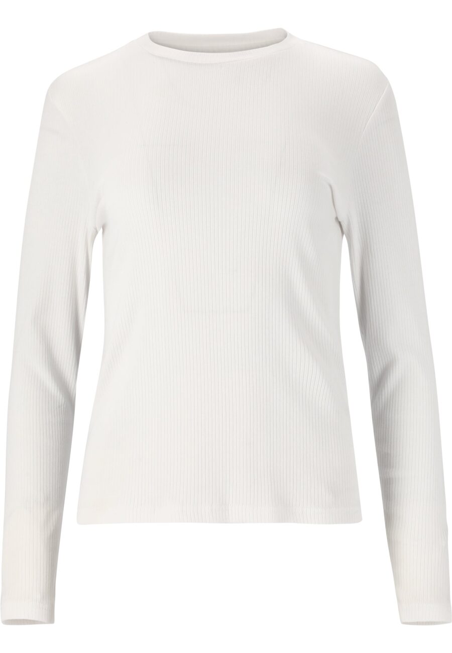 Athlecia Lankae Long Sleeved Rib Stop Pattern T-Shirt, White - Bild 2