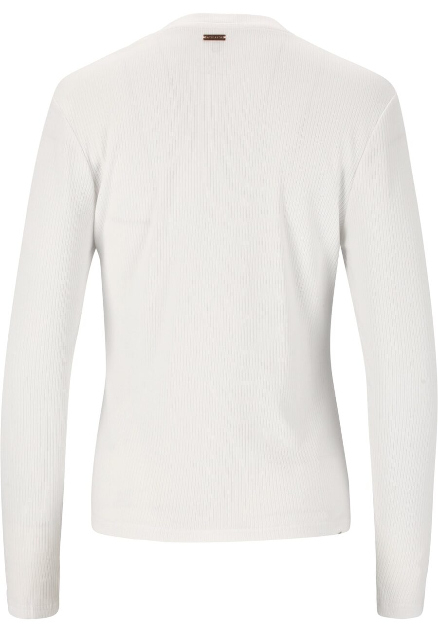 Athlecia Lankae Long Sleeved Rib Stop Pattern T-Shirt, White - Bild 3