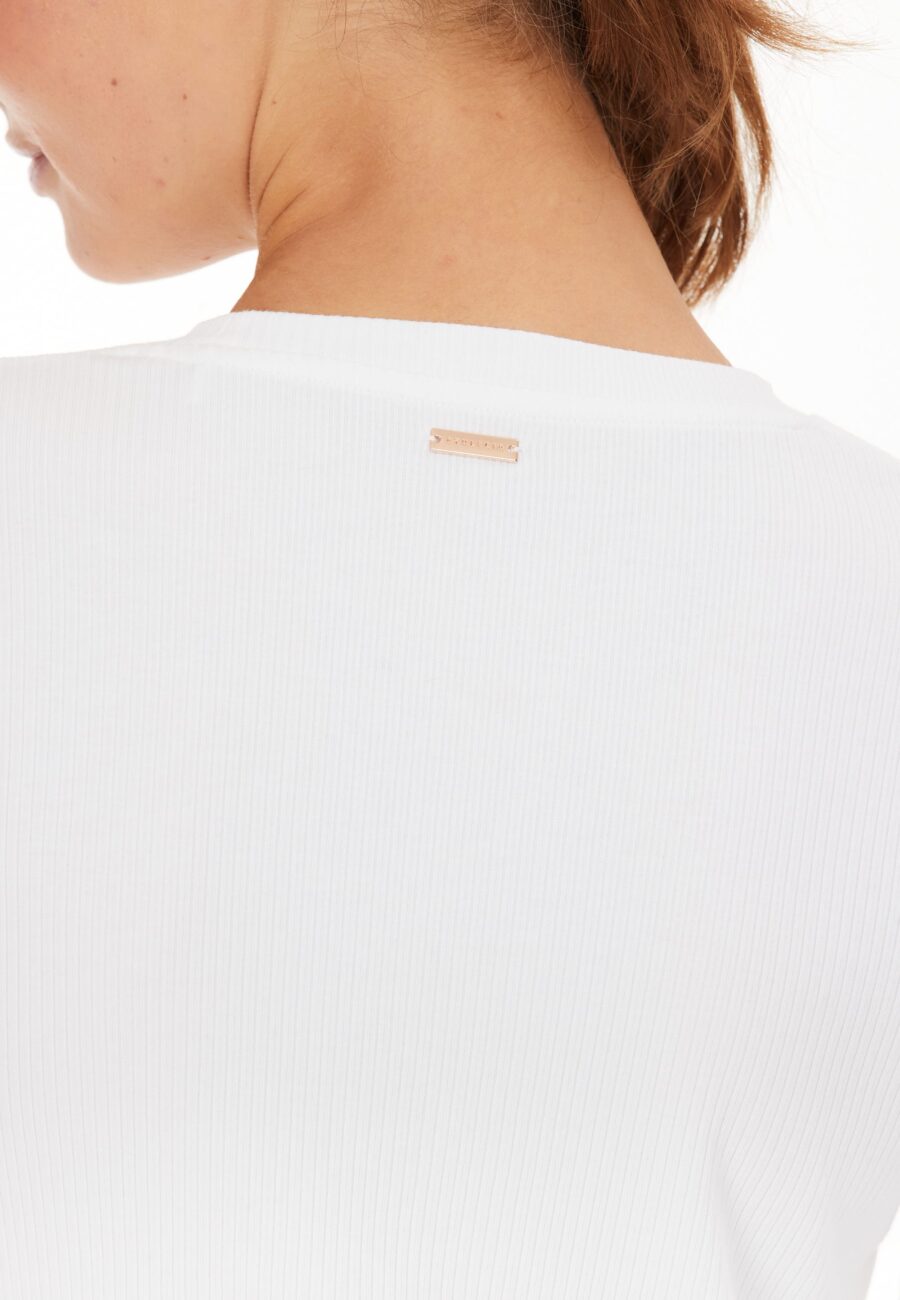 Athlecia Lankae Long Sleeved Rib Stop Pattern T-Shirt, White - Bild 6