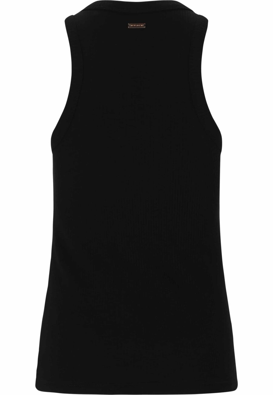 Athlecia Lankae Tank Top Rib Stop Pattern, Black - Bild 3