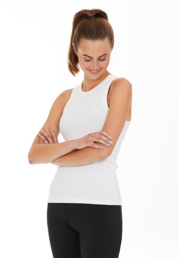 Athlecia Lankae Tank Top Rib Stop Pattern, White