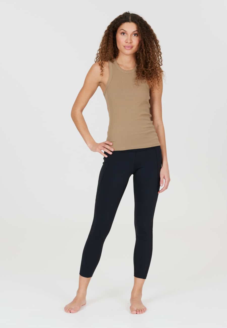 Athlecia Lankae Fitted Ribbed Top, Sepia Tint - Bild 3