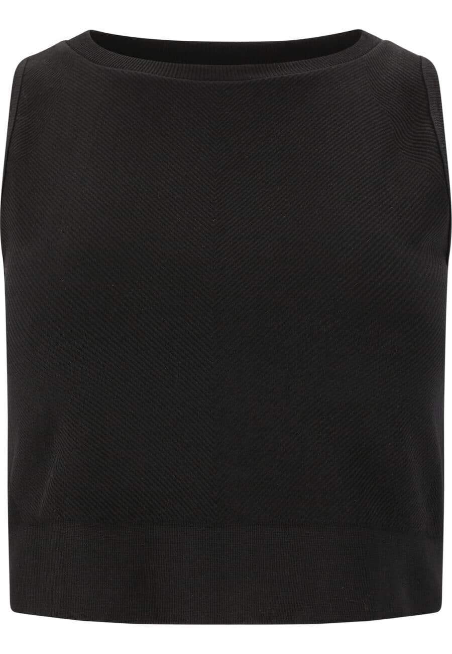 Athlecia Horigami Seamless Cropped Top, Black - Bild 2