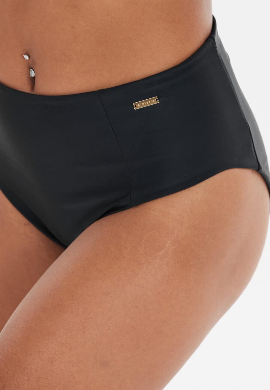 Athlecia Bay W High Waisted Bikini Brief, Black - Bild 8