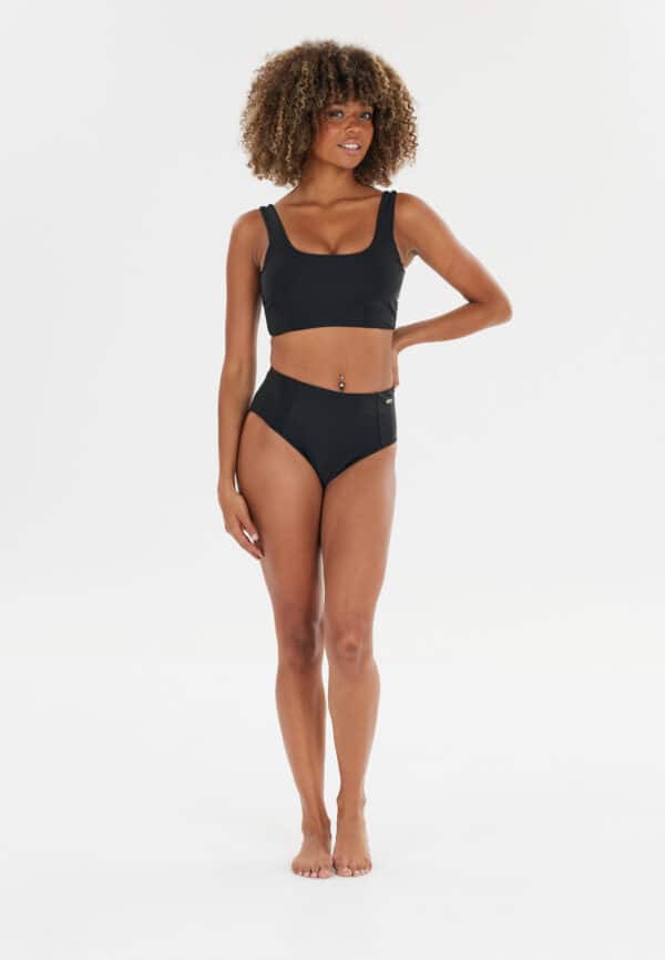 Athlecia Bay W High Waisted Bikini Brief, Black