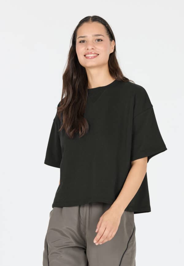 Athlecia Crecy Stylish Short Sleeve T-shirt, Black