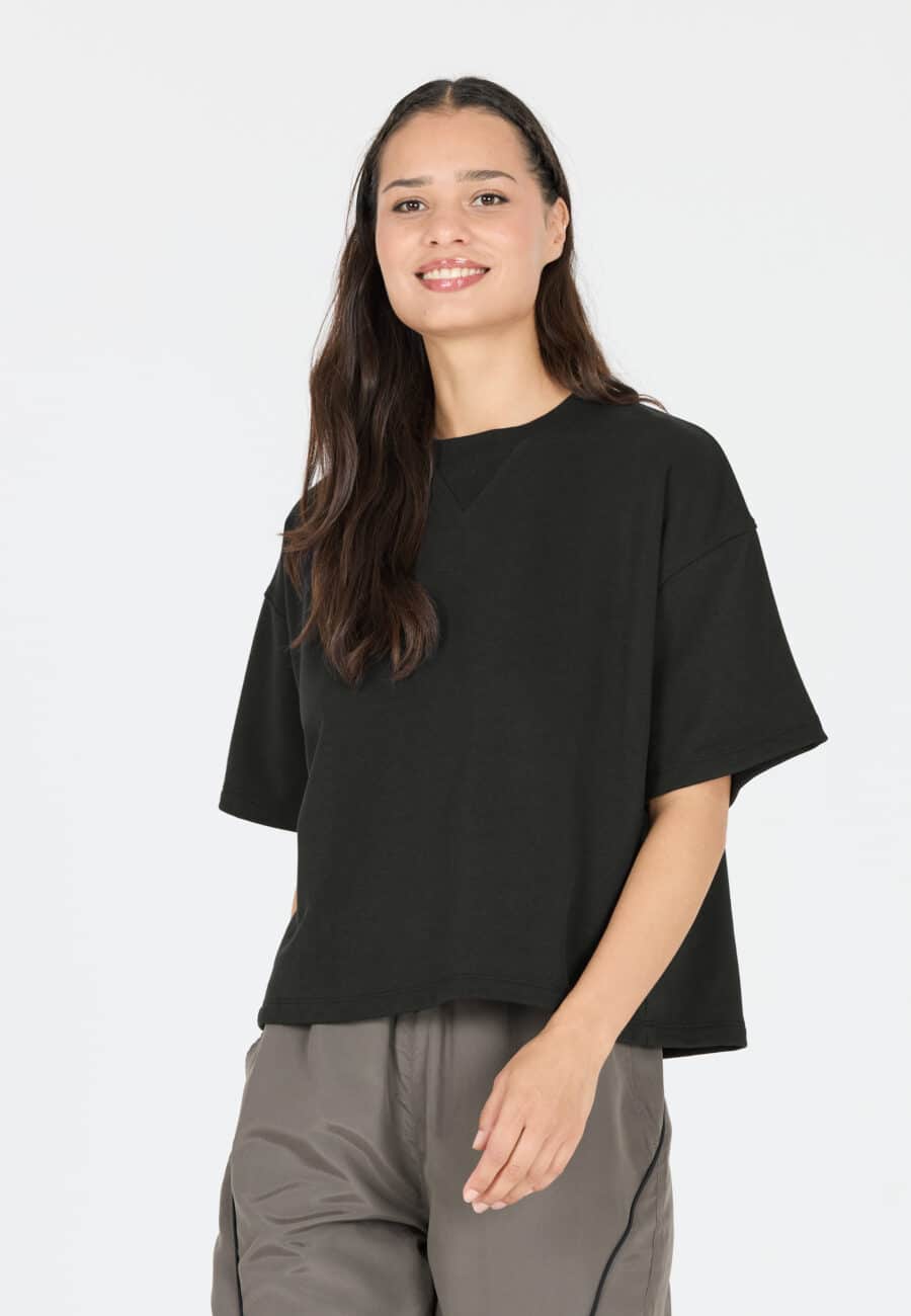 Athlecia Crecy Stylish Short Sleeve T-shirt, Black