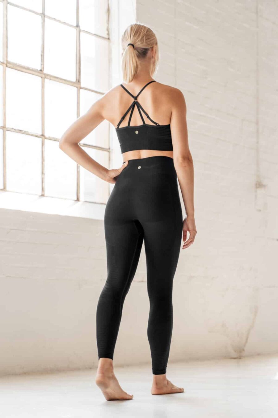 Athlecia Nagar Seamless High Waist Leggings, Black - Image 6