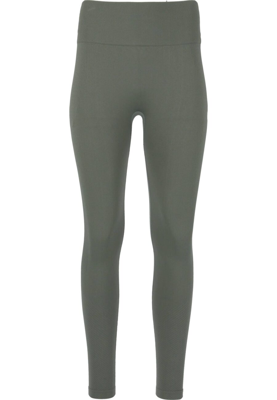 Athlecia Balance Seamless Leggings, Desert Green - Image 2
