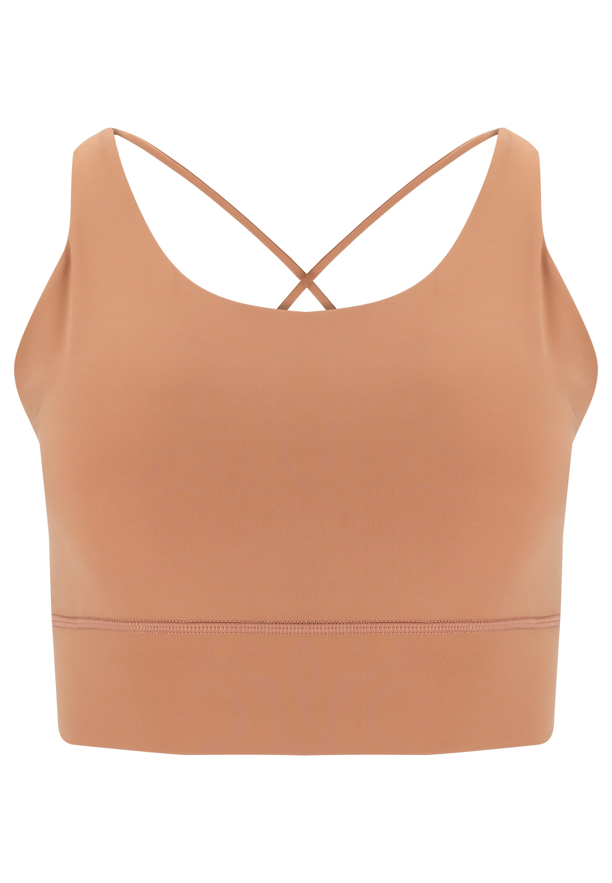 Athlecia Gaby Sports Bra, Mocha Mousse - Image 2