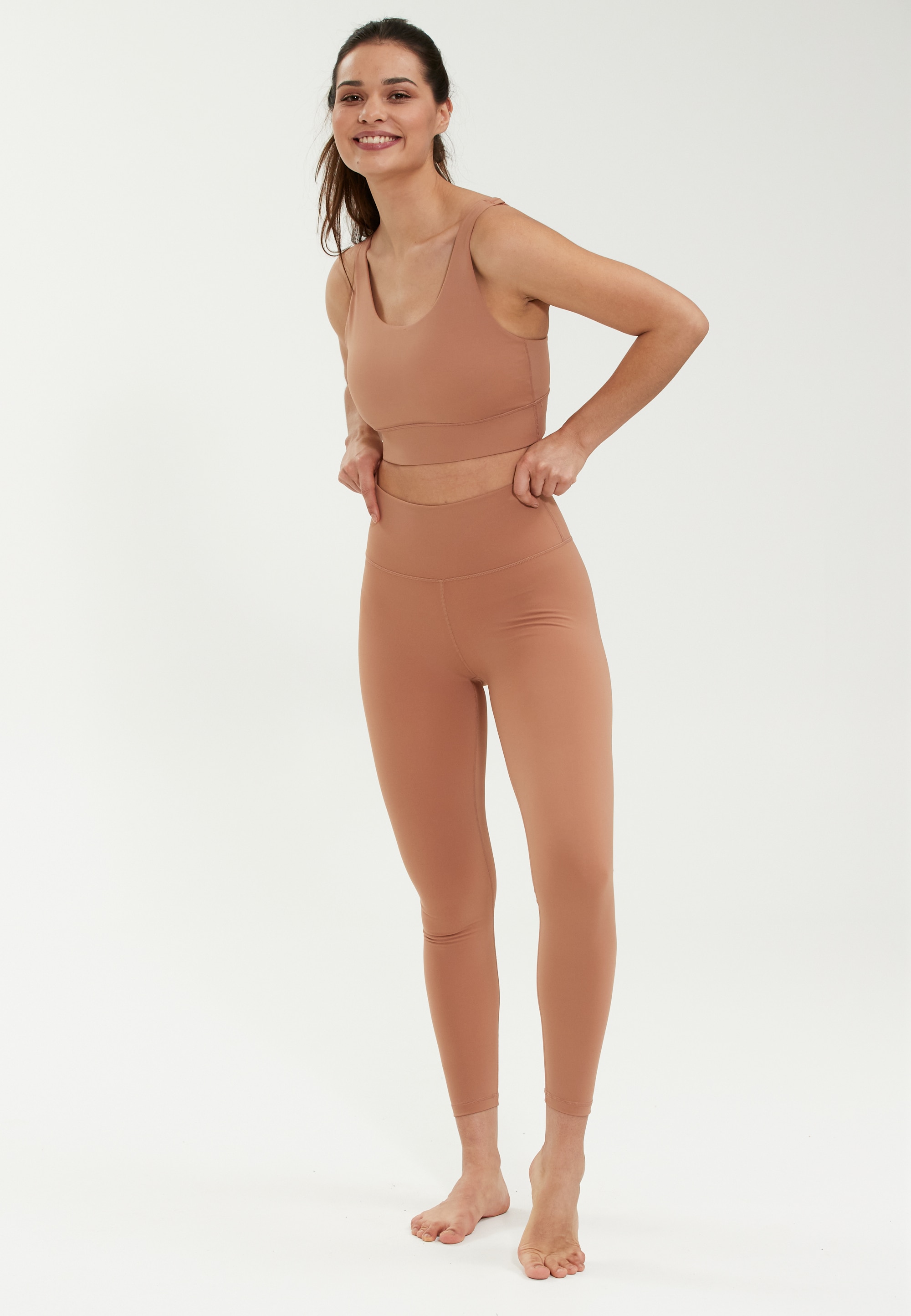 Athlecia Gaby Sports Bra, Mocha Mousse - Image 7