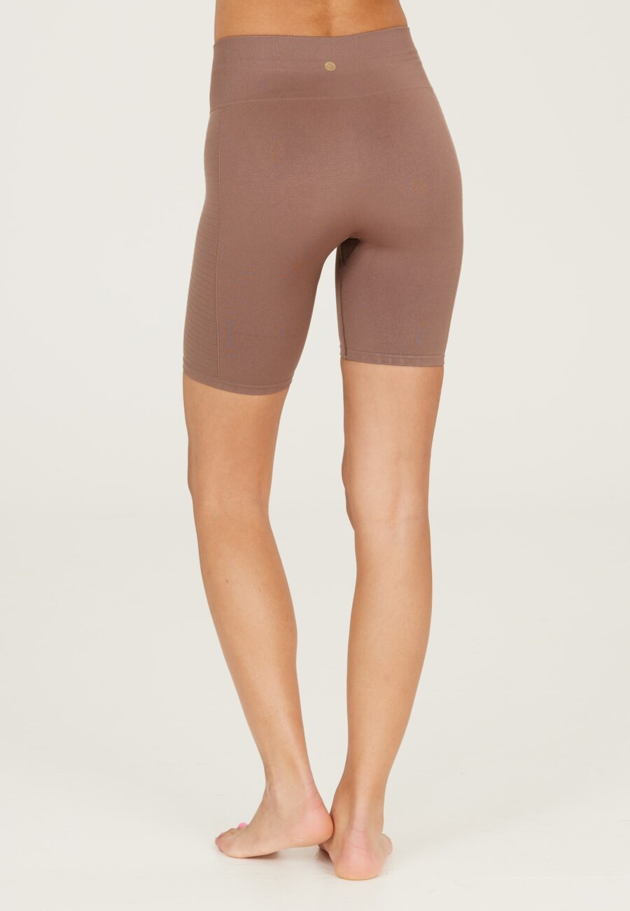 Athlecia Nagar High Waist Biker Shorts, Deap Taupe - Image 4