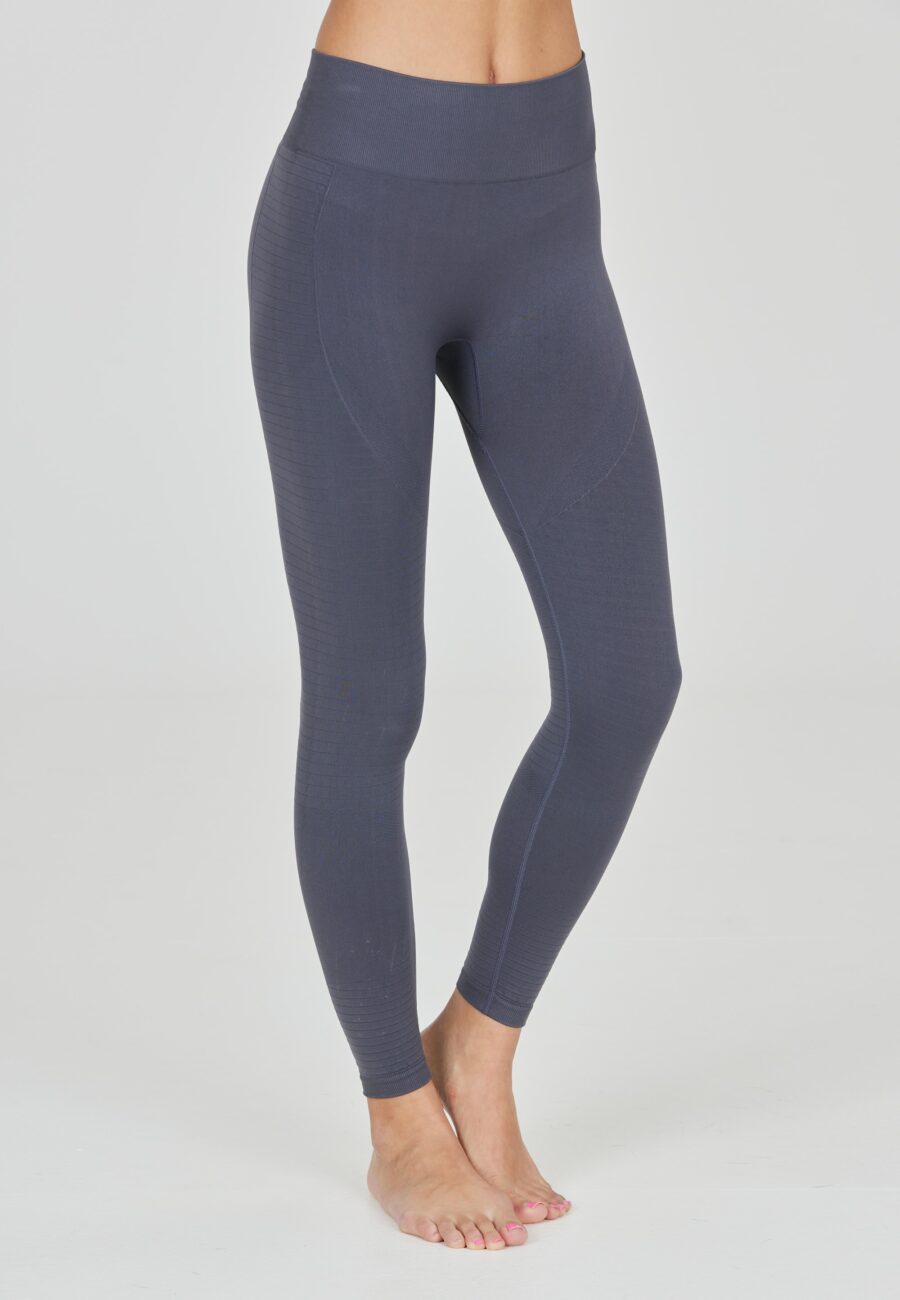 Athlecia Nagar Comfortable Seamless Leggings, Nine Iron - Image 3