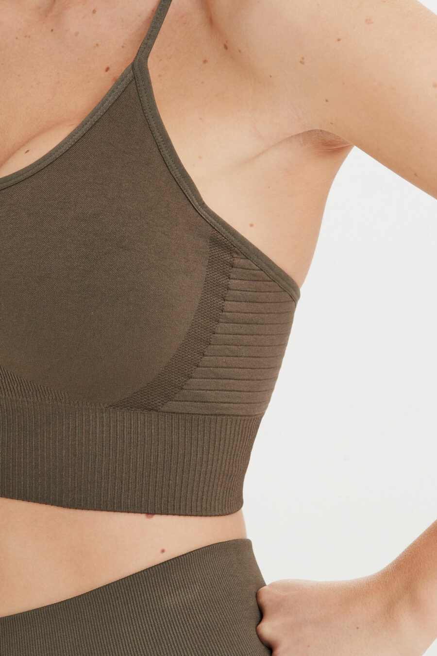 Athlecia Foan Sports Bra, Olive - Image 5