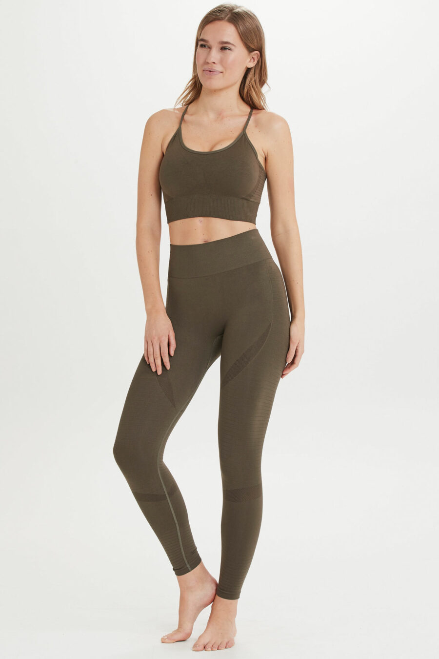 Athlecia Foan Sports Bra, Olive - Image 3