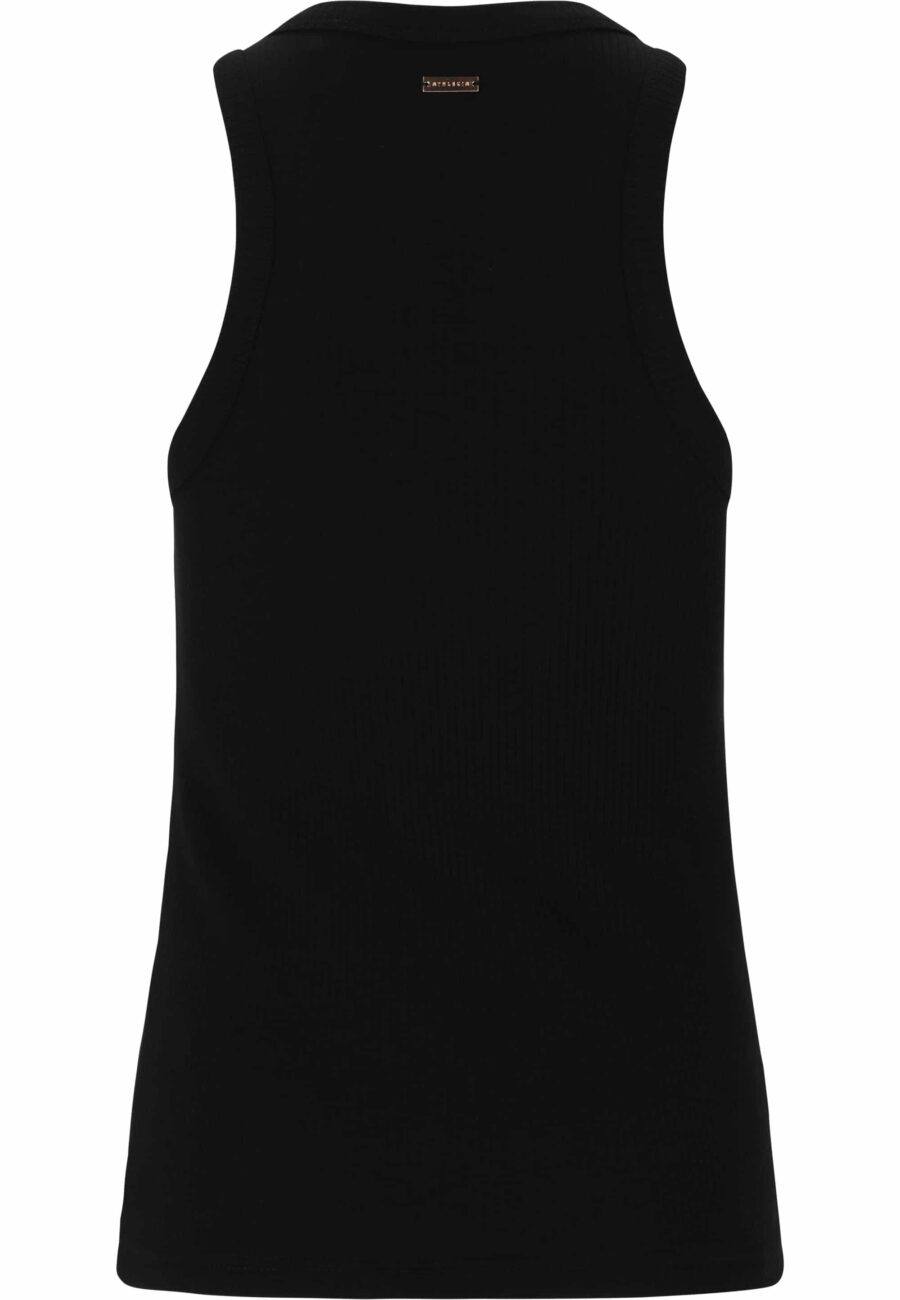 Athlecia Lankae Fitted Ribbed Top, Black - Image 3