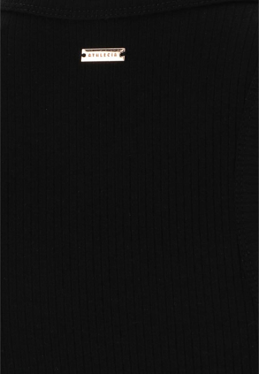 Athlecia Lankae Fitted Ribbed Top, Black - Image 4