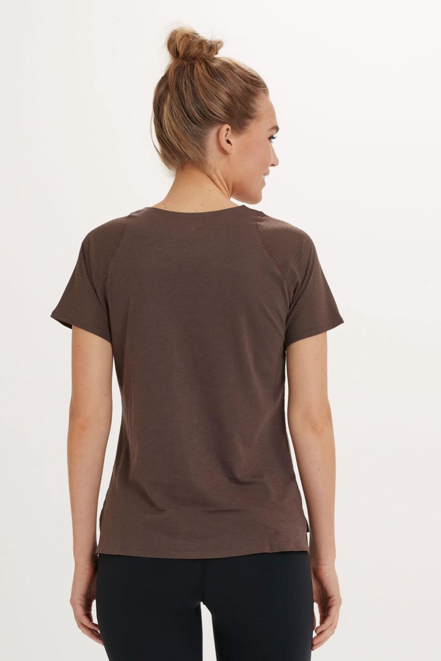 Athlecia Dakia T-Shirt w Lasercut Mesh, Bracken - Image 5