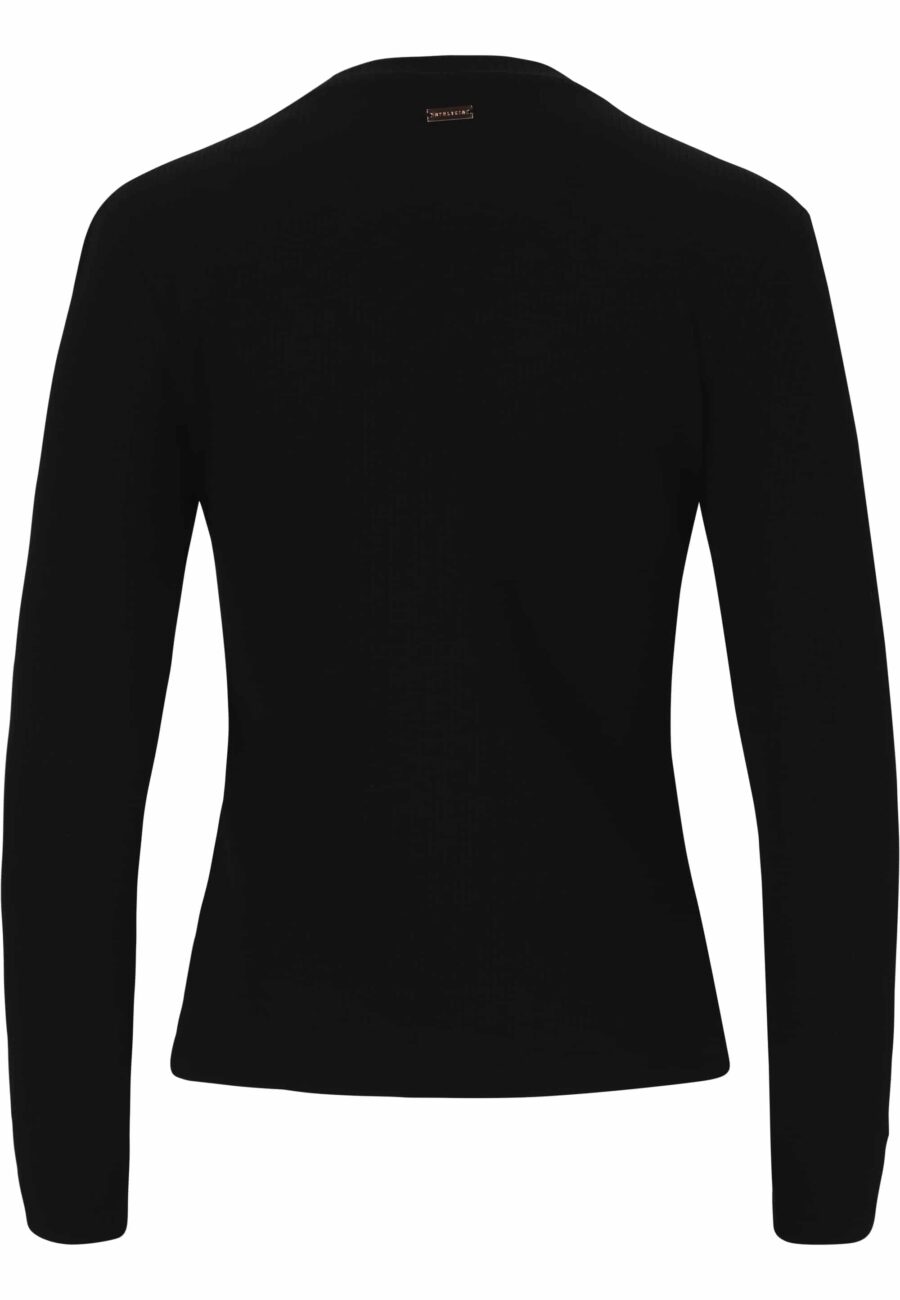 Athlecia Lankae Ribbed Long Sleeve T-Shirt, Black - Image 3