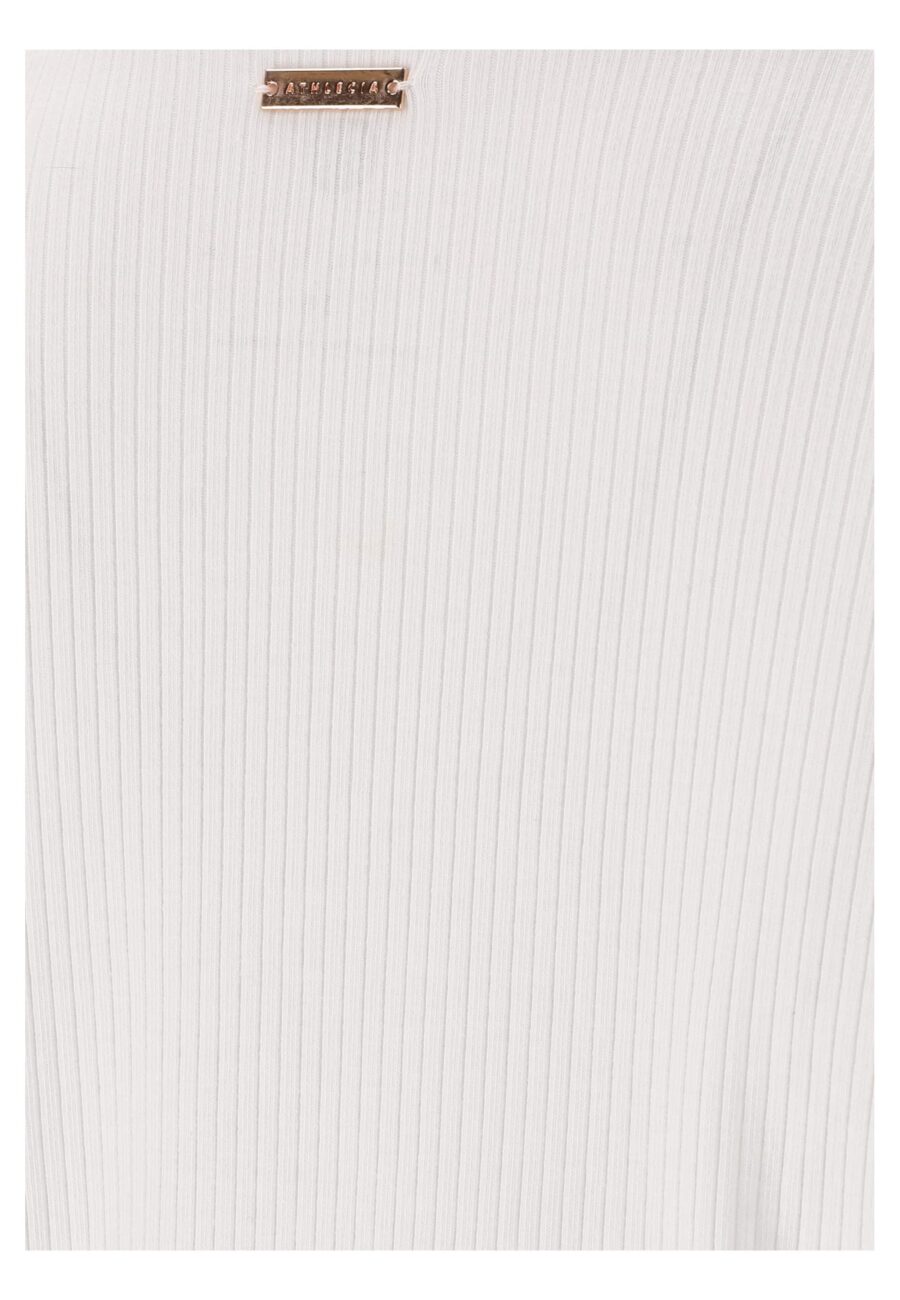 Athlecia Lankae Ribbed Long Sleeve T-Shirt, White - Image 4