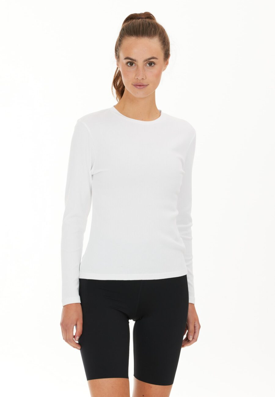 Athlecia Lankae Ribbed Long Sleeve T-Shirt, White