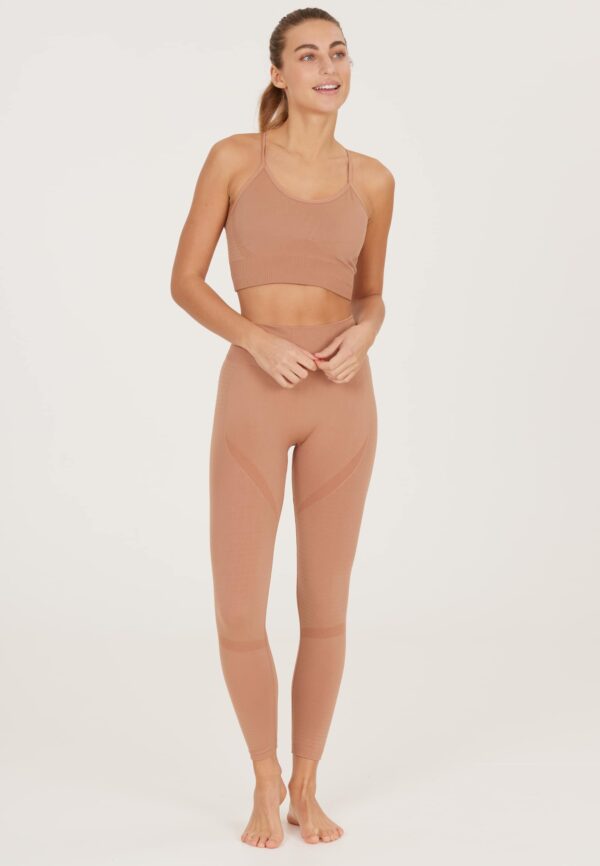 Athlecia Nagar Comfortable Seamless Leggings, Mocha Mousse