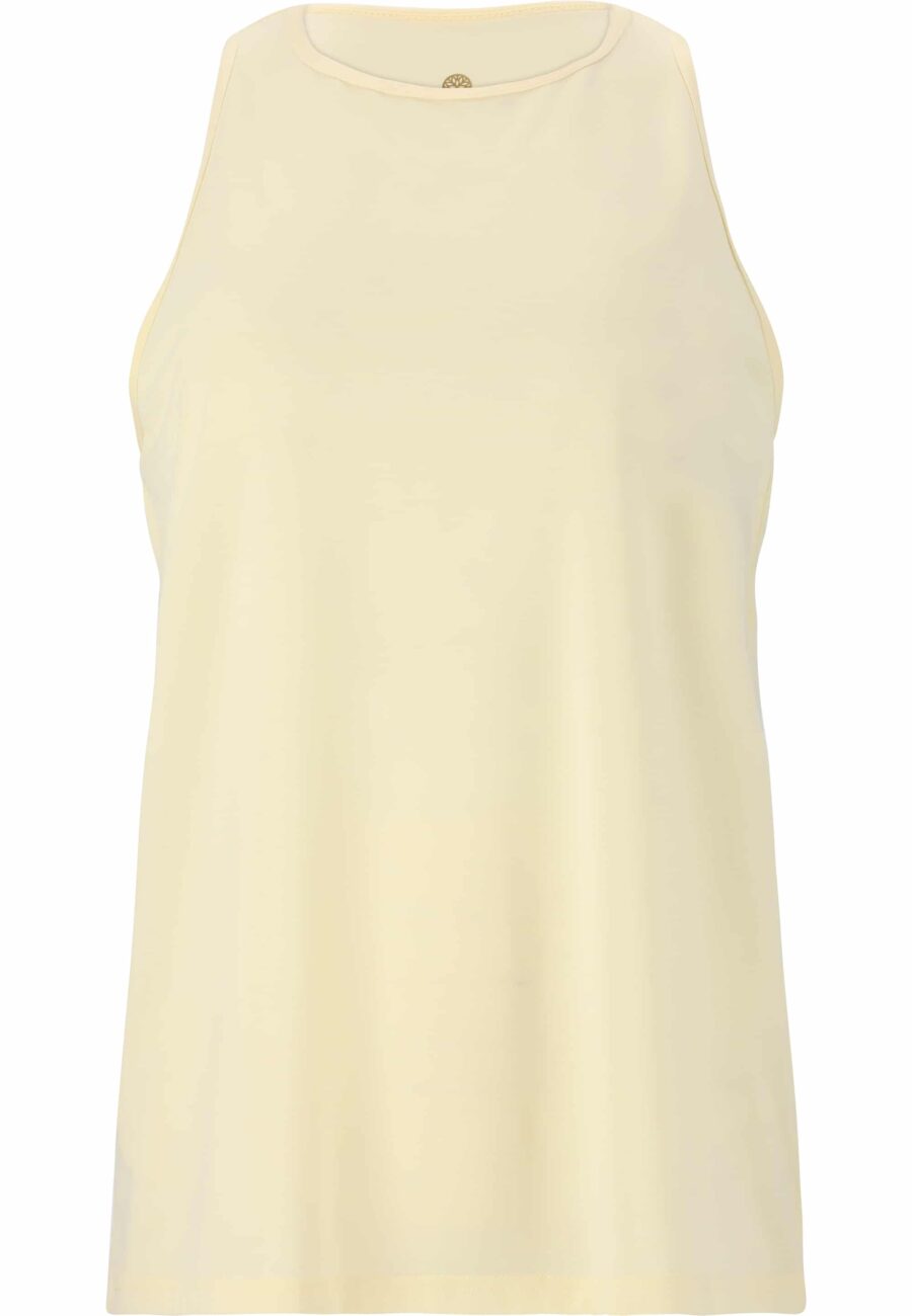 Athlecia Mota Soft Stretch Sports Top, Lemon Icing - Image 2