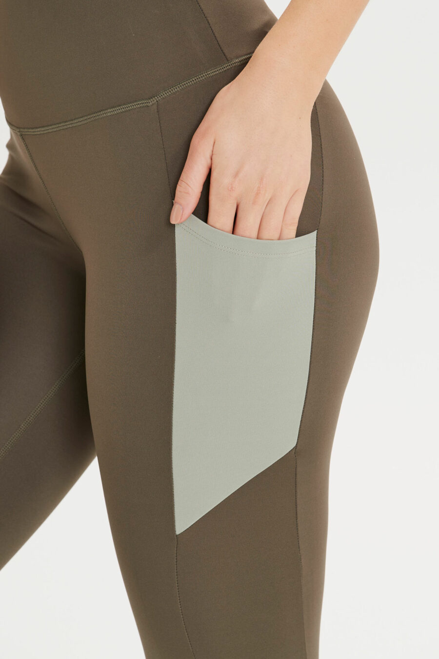 Athlecia Sasha Leggings, Olive - Image 2