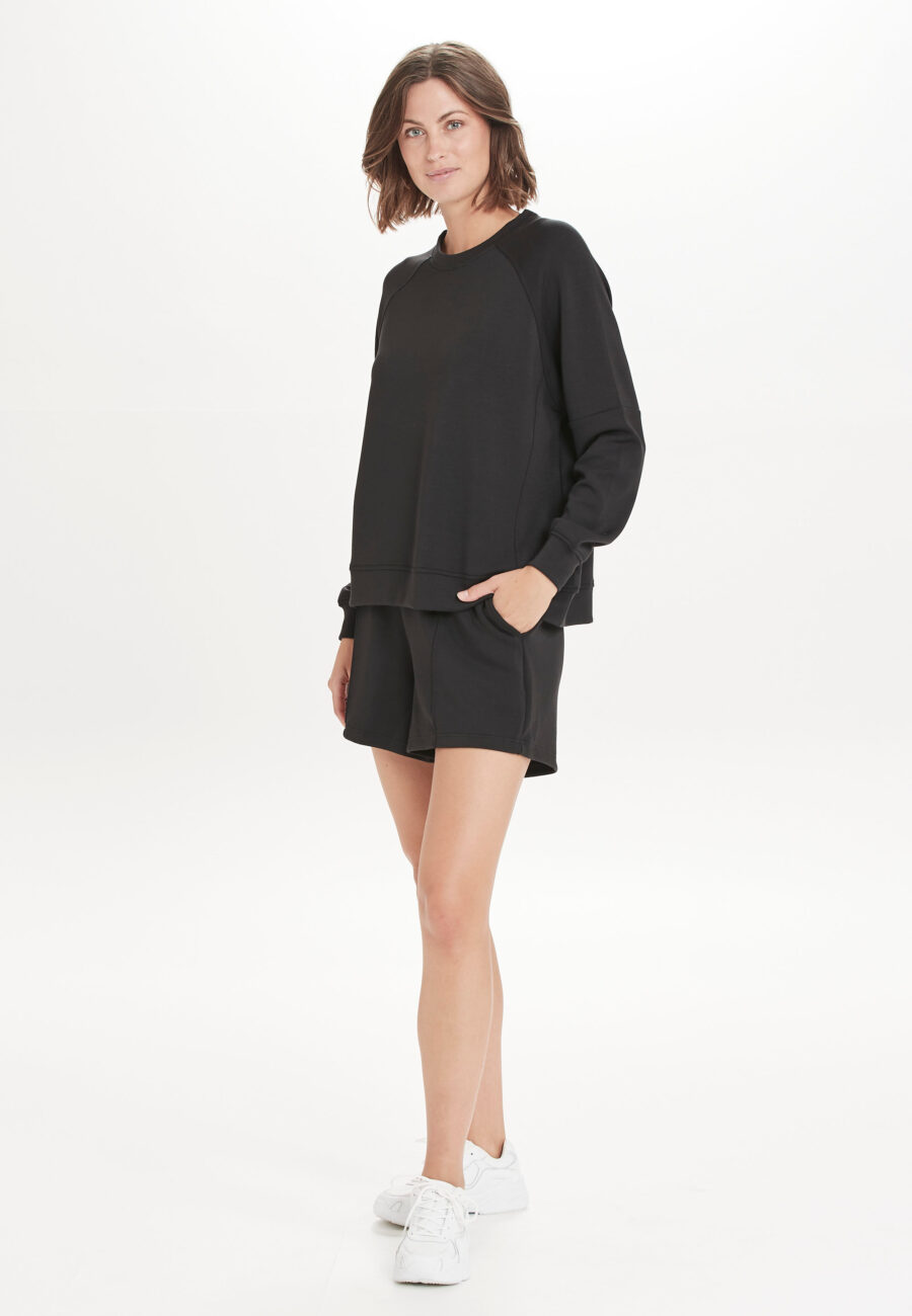 Athlecia Jacey Crew Neck Sweatshirt, Black - Image 8